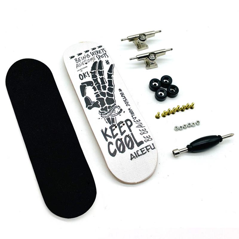 Maple Double Kick Finger Skateboard Toy for Teens & Children