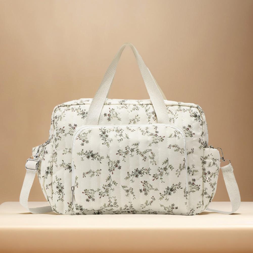 Floral Maternity Bag Large Capacity Travel Hanging Bag Toiletry Luggage Bag Pram Diaper Bag for Women Labor and Delivery