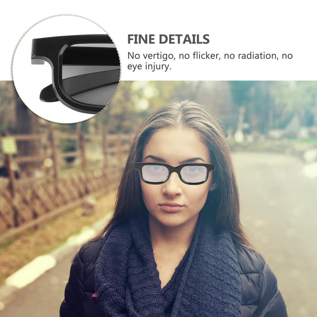 100 Pack Passive Circular Polarized 3D Glasses for Adults - Lightweight Non-Electric Eyewear for Home Theater, Cinema & 3D Movie Viewing