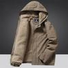 Осенние и зимние мужские хлопковые пальто, пальто из овечьей шерсти, хлопковые пальто в стиле ретро, мужские куртки из утолщенного хлопка с капюшоном из бархата
