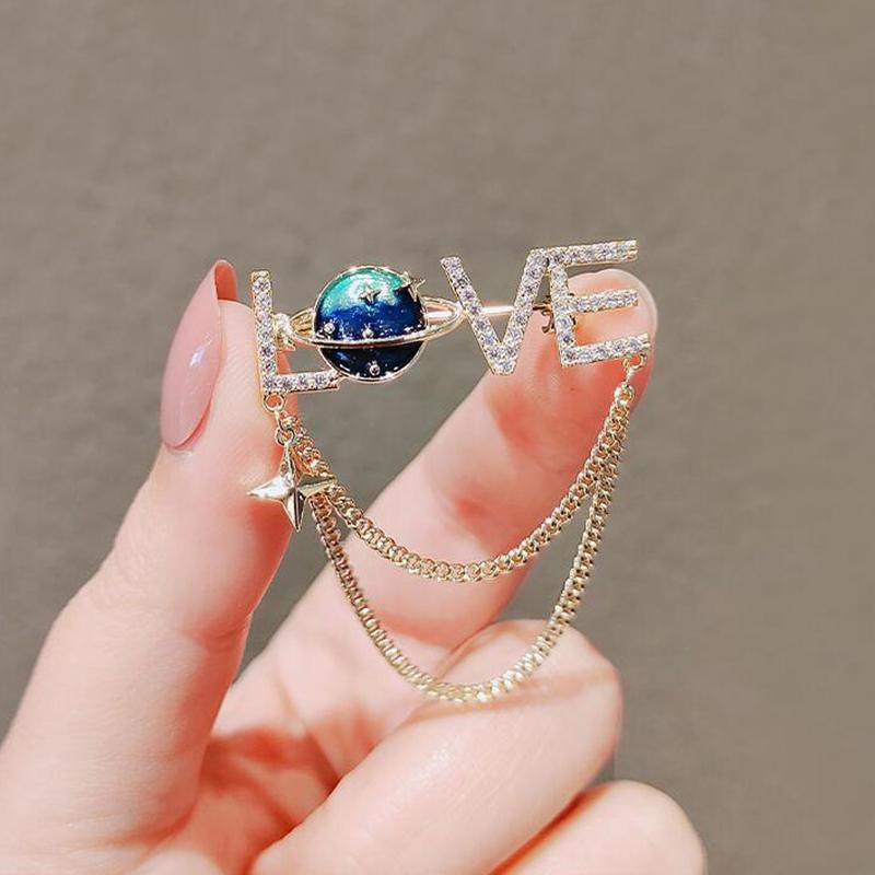 Brooch Jewelry Accessories Hijab Tassel Lapel Pin Suit Shirt Collar