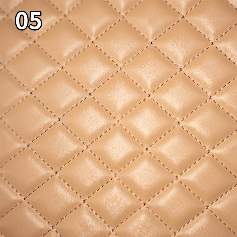 Высококачественная толстая губчатая стеганая искусственная кожа с вышивкой в клетку искусственная искусственная кожаная ткань для обивки мебели автомобиля своими руками