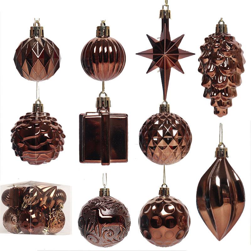 12 шт. Металлические каплевидные елочные шары для украшения рождественской елки