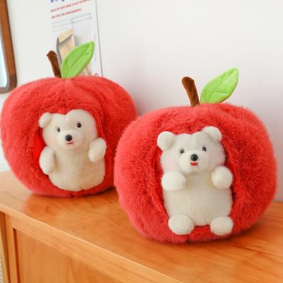 Плюшевая игрушка ежик Apple, кукла, съемное яблочное гнездо, милая, крадущая, подушка для бросания, подарок для пары, для девушки