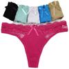 Женские сексуальные стринги, кружевные трусики, микро-мини-стринги, хлопковое нижнее белье, трусы для девочек, бикини, 6 шт./компл.