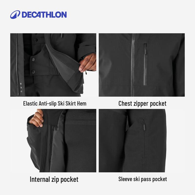 Мужская водонепроницаемая горнолыжная куртка RECCO от Decathlon