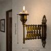 Creative Vintage Retractable Candle Holder Adjustable Telescopic Wall-Mounted Candlestick Stable Candlestick Rack Living Room