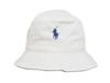 (Polo Ralph Lauren) Men's and Women's Pony Embroidered Cotton Twill Solid Bucket Hat 01080282 LXL Size WHITE [Used]