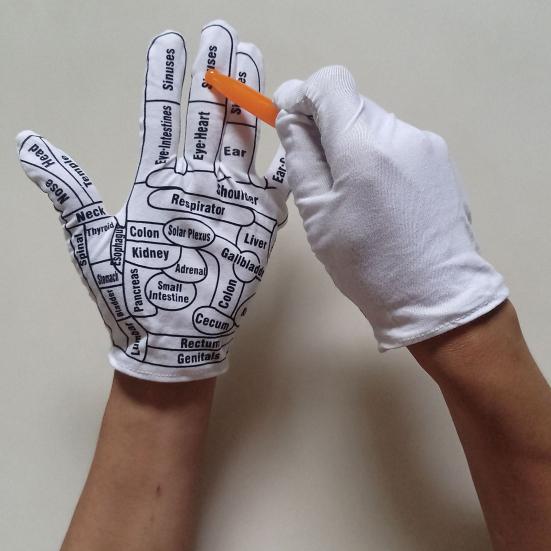 Acupuncture Gloves Set Reflexology Hand Massage Gloves with Acupressure Massage Wand Hand Care Tools Improve Health Relieve Fatigue Gift for Parents