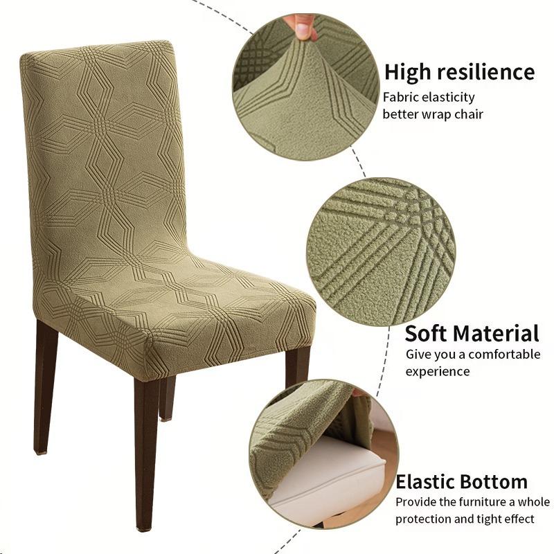1/2/4pcs Non Slip Retro Four Leaf Flower Anti Cat Scratching Dining Chair Protective Cover,for Living Room Home Kitchen Wedding