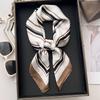 Scarf For Women Luxury Bandanna Spring/Summer Headband Hair Scarf Neckerchief Imitation Silk Square Scarf With A Shirt