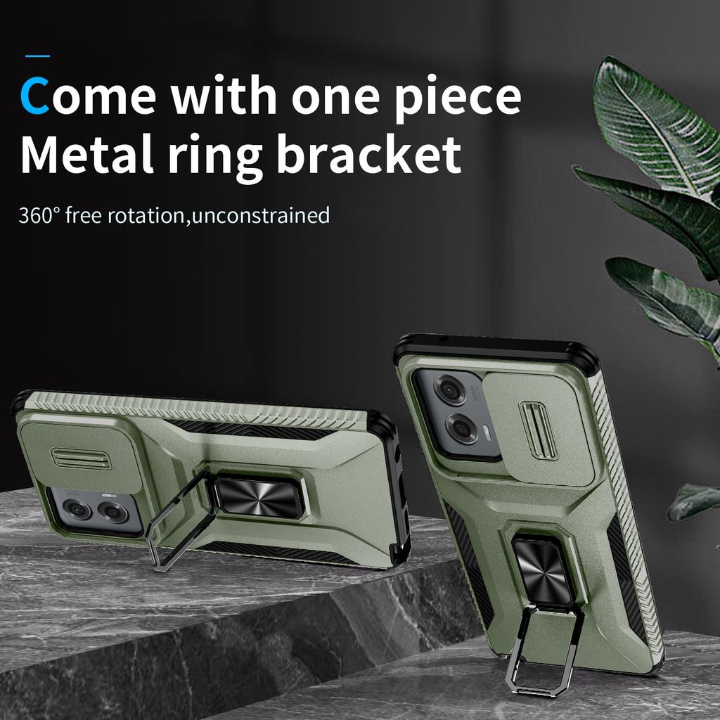 For Motorola Moto G Stylus 5G (2024) Case Camshield Kickstand TPU+PC Anti-Slip Phone Cover