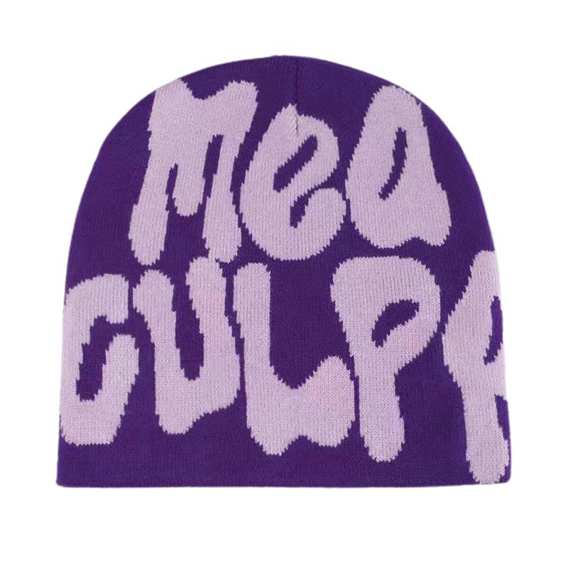 Hight Quality Trendy Hip-Hop Letter Printed Beanie Cap For Men Women Korean Style  All-Match Caps Autumn Winter Warm Hats
