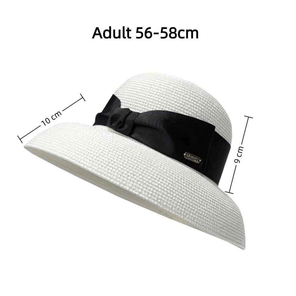 Wide Brim Women Straw Hat Summer Face Covering Sun Hat French Beach Sun Hat For Beach Vacation