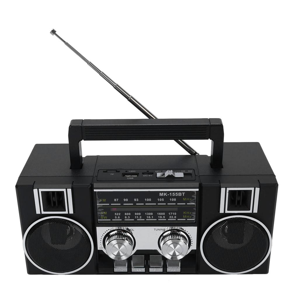 Portable FM AM SW Radio Full Band Clear Sound Quality Radio with RGB Speaker for Garden Bathroom