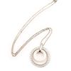 Les Trésors De Lily [K9349] - Silver-white 'Sissi' Steel Necklace (ceramic) - 28 Mm