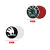 hrbay0 43/44mm Car Emblem Steering Wheel Center Cover Sticker Decal Decoration Auto Accessories For Skoda VRS Octavia Fabia Kamiq Rapid