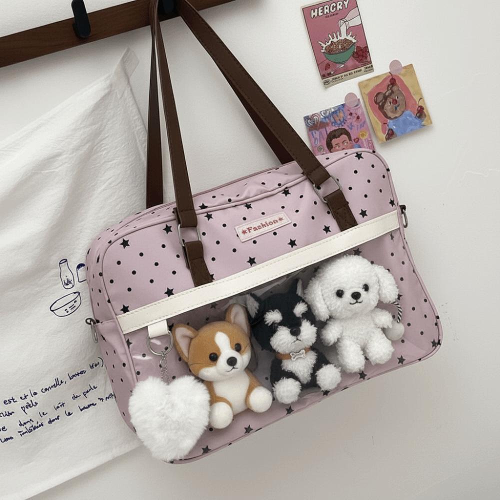 Harajuku Ulzzang Ita Bag Y2K PVC Transparent Shoulder Bag Casual JK Uniform Handbag Gift