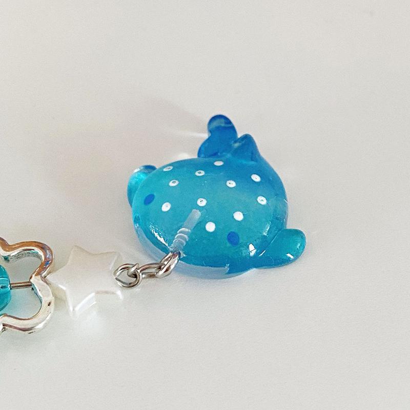 Милая имитация морской акулы цепочка для мобильного телефона ручной работы бисерный брелок аксессуар рыбка шарм эстетика Y2K уникальный