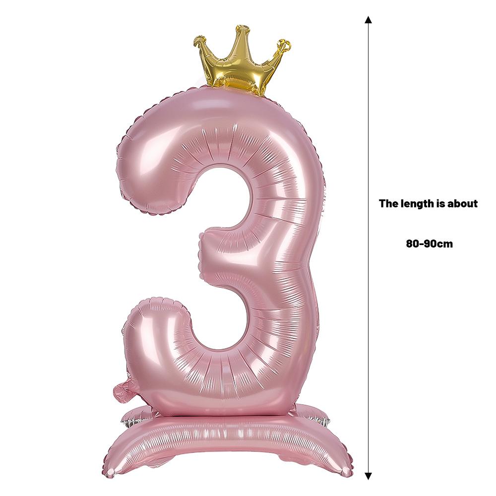 42-дюймовый декоративный розовый алюминиевый фольгированный цифровой воздушный шар с цифрой для украшения дня рождения, принадлежности для девочек на день рождения