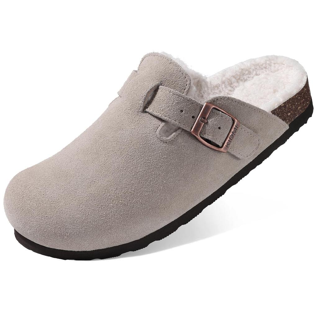 Fashion Cretsar Women's Suede Clogs Fashion Leather Mules Cork Footbed Sandals Potato Shoes New Men Lady Clog Slippers with Arch Support