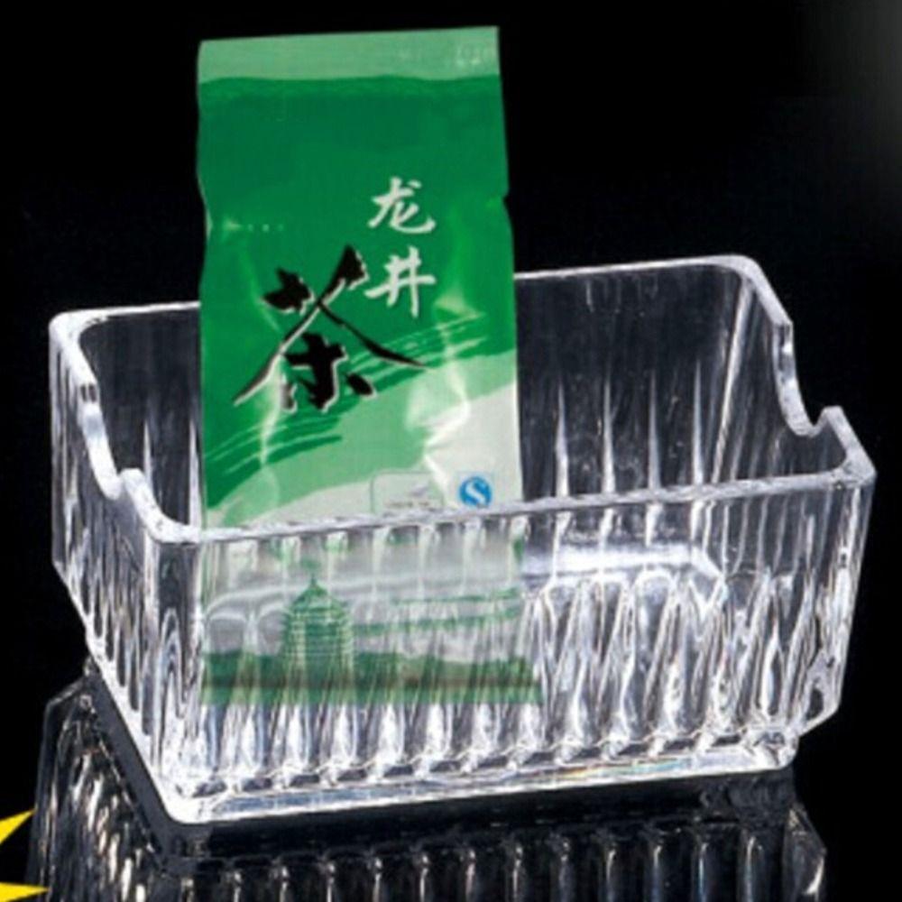 Прямоугольный держатель для чайных пакетиков Акриловая коробка для хранения подсластителей Держатель для пакетиков сахара Гостиная