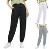 Женские зимние спортивные штаны, однотонные повседневные брюки, женские флисовые спортивные штаны, широкие прямые брюки