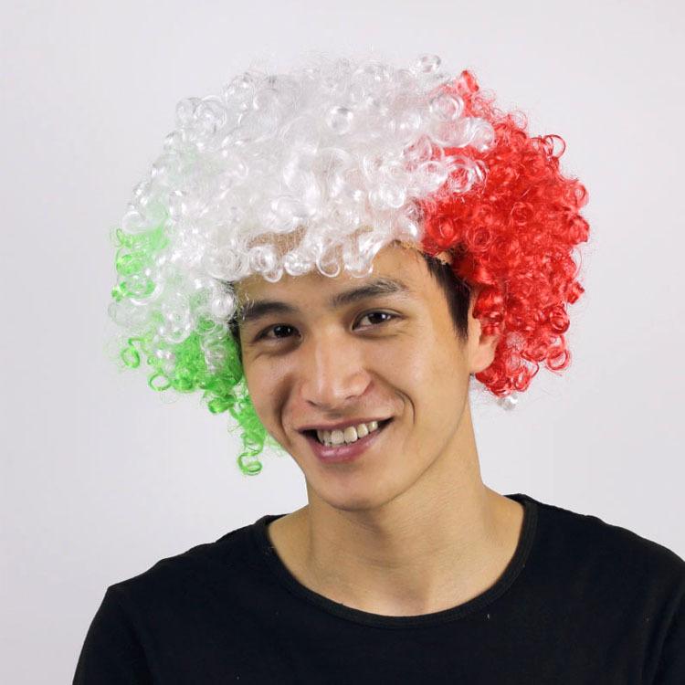 World Cup Party Wig – Colorful National Flag Hairpiece for Football Fans, Carnival & Festivals (Reusable, Hypoallergenic)
