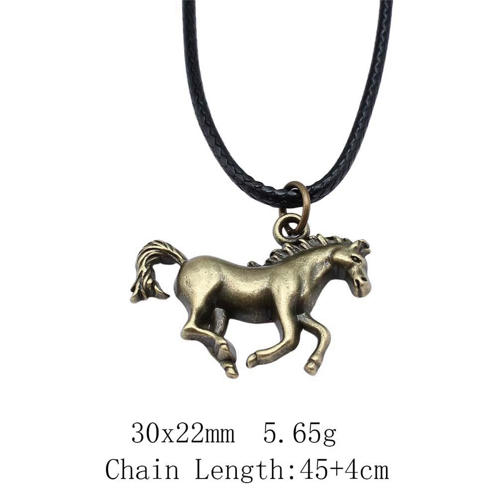 Новинки Чокеры Ожерелья Для Женщин Ожерелье С Слоном И Лошадью Кожаная Цепочка 45см Сувенирные Подвески На Шею