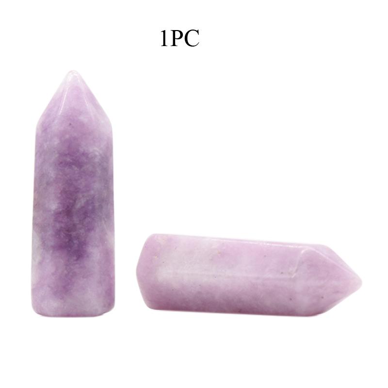 1 шт. Рейки Энергия Исцеления Кристалл Точка Орнамент Украшение, Натуральный Камень Резная Шестиугольная Призма Драгоценный Камень Домашний Декор Ювелирные Изделия Мелкая Мебель Ремесло