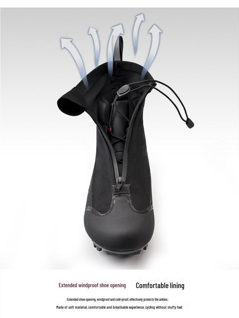 Велоботинки Boton для зимы: Теплые, Ветрозащитные, Нейлоновые, Светоотражающие Ботинки для Горного Велоспорта