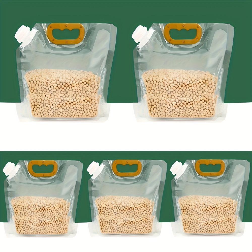 5 шт. многоразовых пакетов для хранения с ручкой и насадкой, дополнительный упаковочный пакет, пакет для сохранения свежести, герметичный пакет для заморозки с защитой от запаха