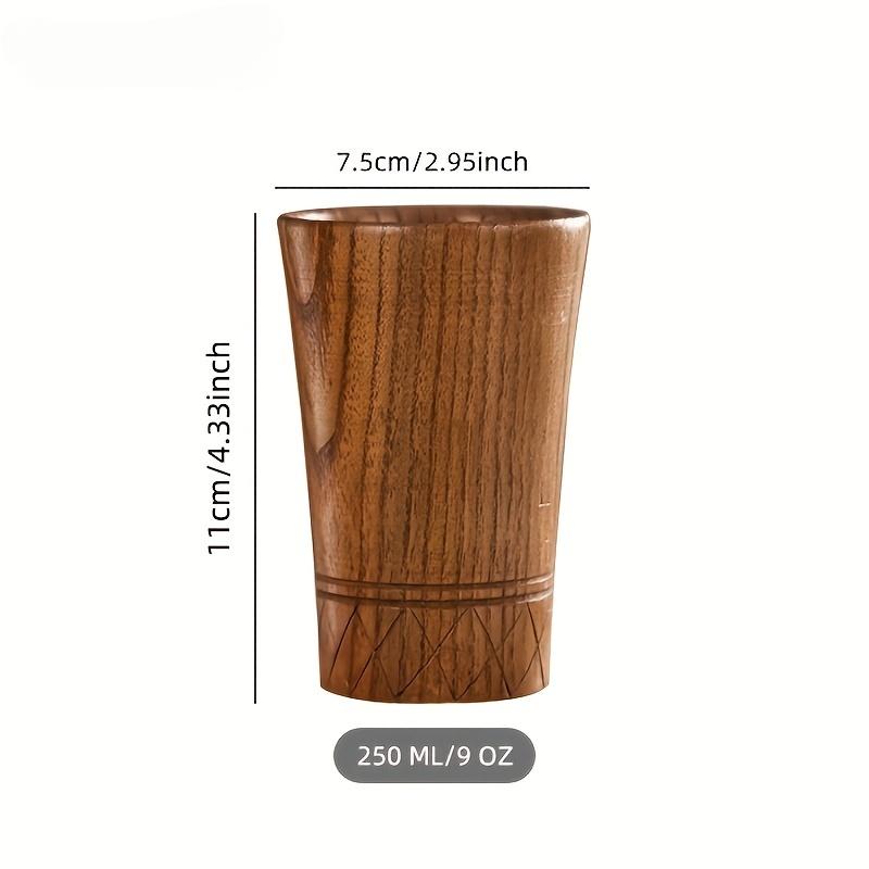 Деревянные чайные чашки ручной работы из натурального дерева в японском стиле для пива, чая, кофе, молока, воды, кухонная посуда для бара