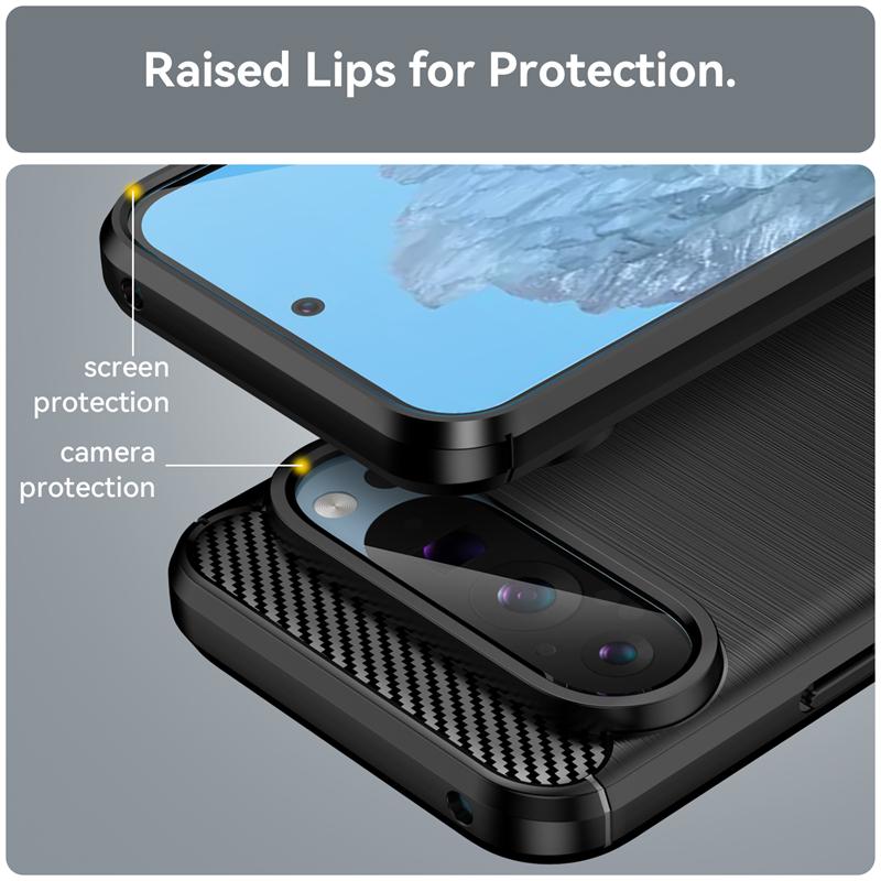 Для Чехол Google Pixel 9 Pro Чехол Для Pixel9 Pixel 9 Pro XL Capas Противоударный Мягкий ТПУ Чехол из Углеродного Волокна Google Pixel 9 Fandas