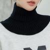 Winter Knitted Fake Collar Detachable Turtleneck Collar for Women Sweater Coat Neck Scarf Warm Woolen Windproof False Collars