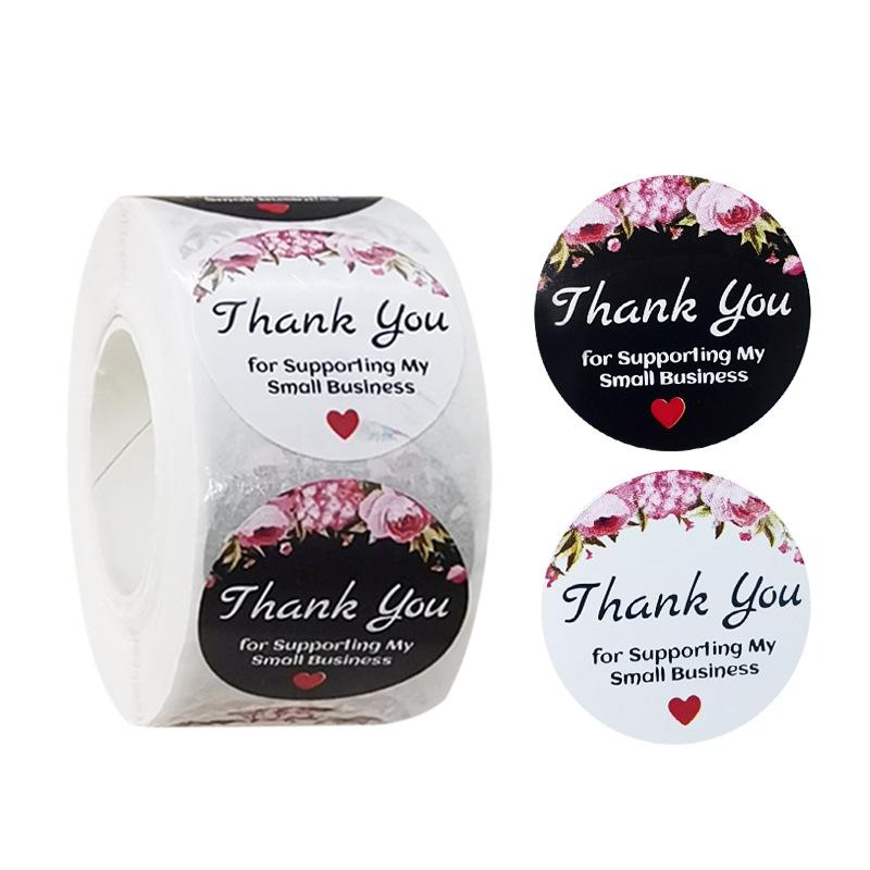 Спасибо запечатывающая наклейка спасибо наклейка цветок отметка руки наклейка рукоделие украшение наклейка