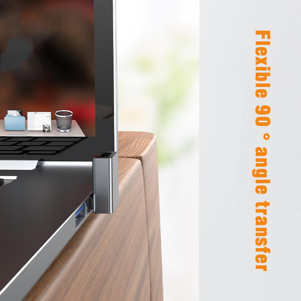 Угловой USB 3.0 A папа-мама переходник-удлинитель с углом 90 градусов влево, вправо, вверх, вниз для ноутбука, ПК, USB-зарядных устройств, конвертер