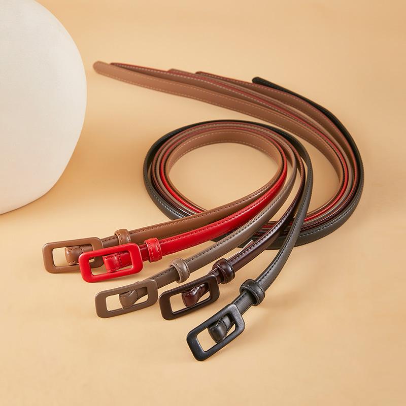 Women'S Belt New Fashion Dress Decorative Thin Belt Versatile Women'S New Skirt Smooth Buckle Belt Women