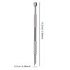 Двусторонний angled cuticle pusher из нержавеющей стали с скошенным краем и текстурированной ручкой