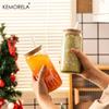 1/4 шт. Рождественская стеклянная чашка, банка для пива, кофейная кружка с крышкой и соломинкой, стакан с елкой и лосем, 480 мл, стеклянная посуда для напитков, подарки