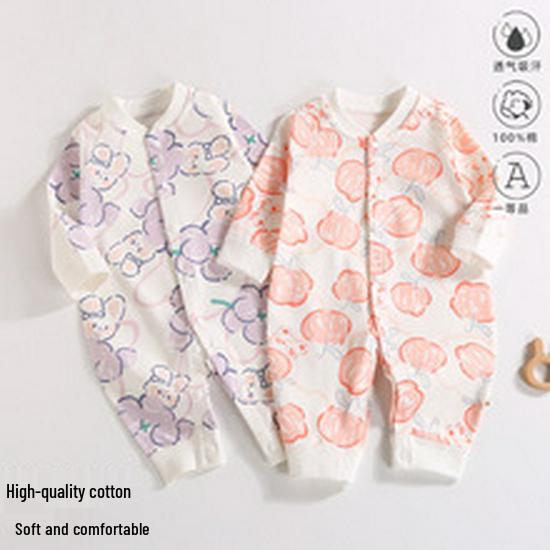 2025 New Pure Cotton Baby Jumpsuit for Spring, Autumn, and Winter - Newborn Toddler Inner Wear