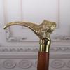 Морская Ручная Работа Латунная Голова Кошки Трость для Ходьбы Деревянный Вал Трость для Мужчин Женщин Трость, Общая Длина 93.98 см