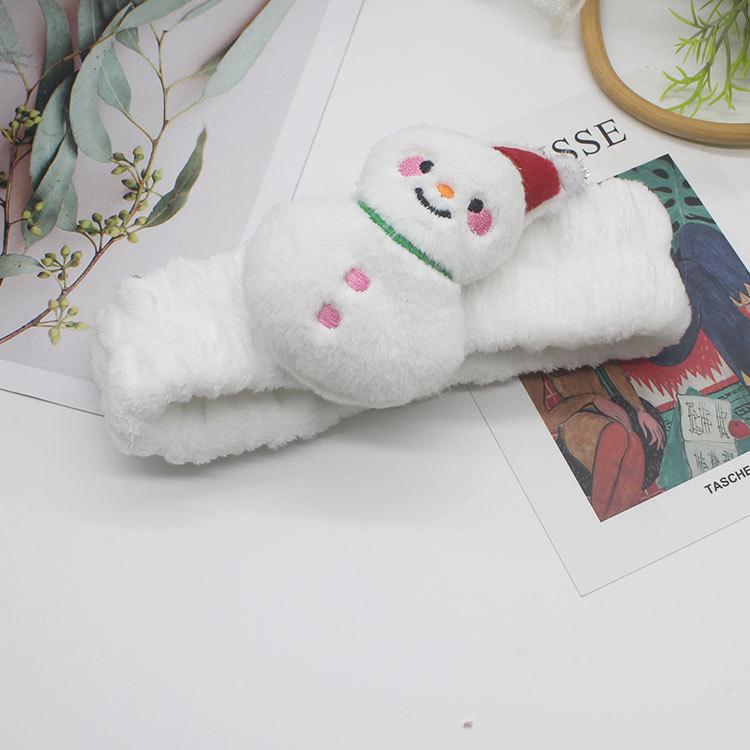 Плюшевая рождественская повязка для макияжа для умывания лица