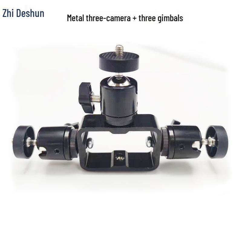 Металлическая подставка для телефона с камерой для прямой трансляции с регулируемым трехпозиционным кронштейном и резьбовыми отверстиями 1/4 3/8