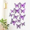 10 Color Butterfly Wall Stickers 12pcs Sparkling Pearl Paper DIY Cutout Decals for Home Room Decoration