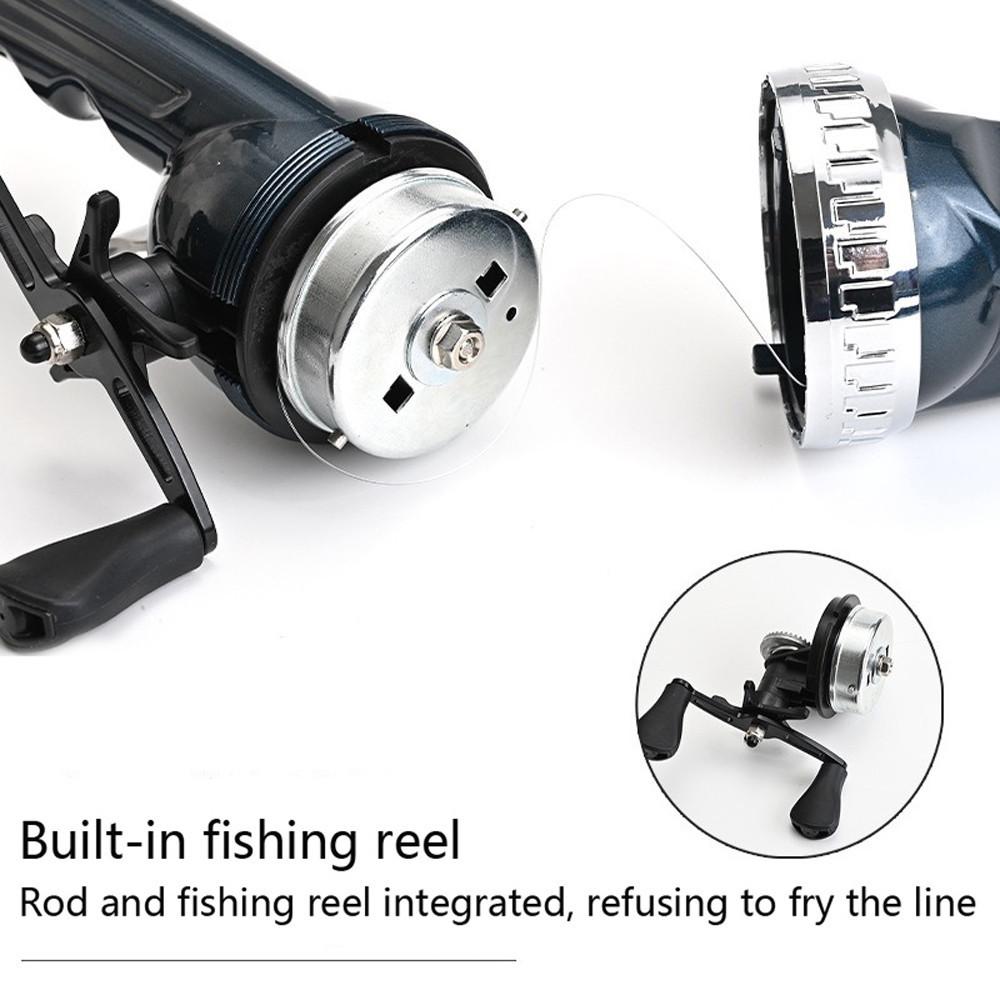 1.31M Sea Rods Suit Telescopic Folding Mini Fishing Pole Combo Fiberglass Reel Lure Fishing Spinning Rod Fish Tackle Set Line