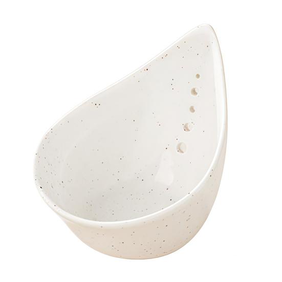 Керамическая миска-очиститель для кинзы с 5 отверстиями для очистки, гладкая, глазурованная, безопасная для посудомоечной машины, инструмент для очистки листьев, кухонный инструмент