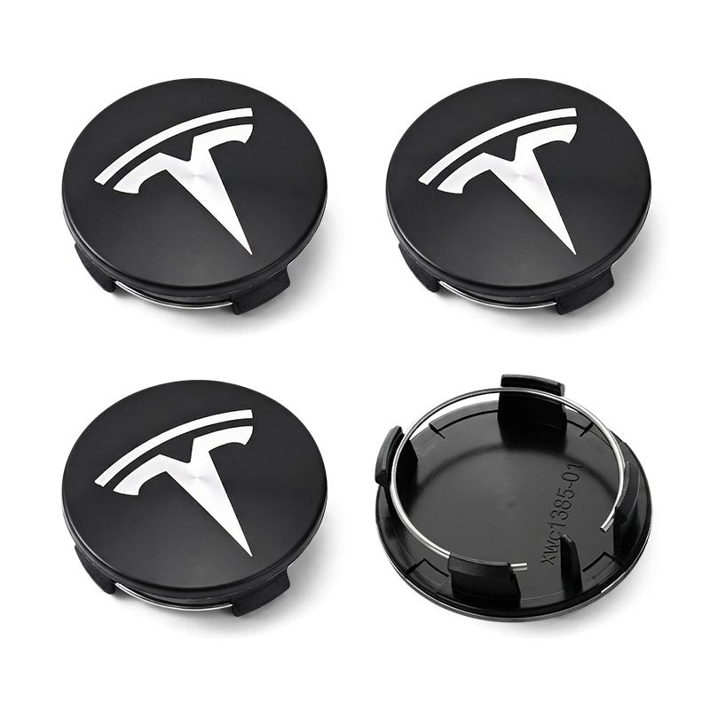 4Pcs 60mm Car Wheel Center Hub Caps Badge Accessories For Tesla Model 3 Model S Model X Model Y Roadster Performance Decor