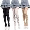 Vintage Dot Patterned Opaque Stockings Pantyhose Silky Footed Tights for Women
