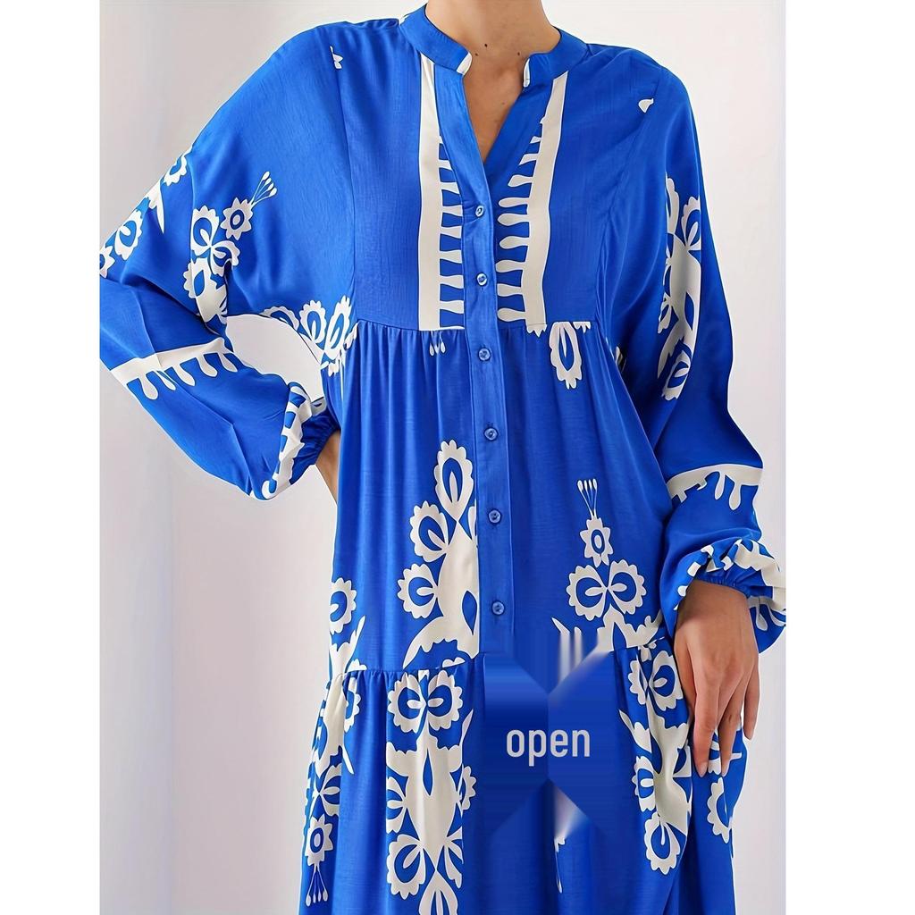 Women's Casual Arabic Style Simple Dress - Abayas for Daily and Vacation Wear